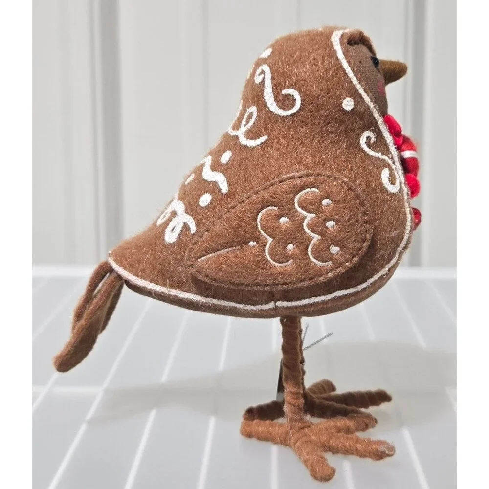 Target Featherly Friends 2025 Christmas Glaze Brown Gingerbread Bird Figure - Picture 2 of 6